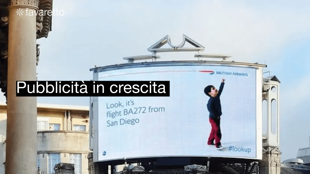 pubblicità in crescita
